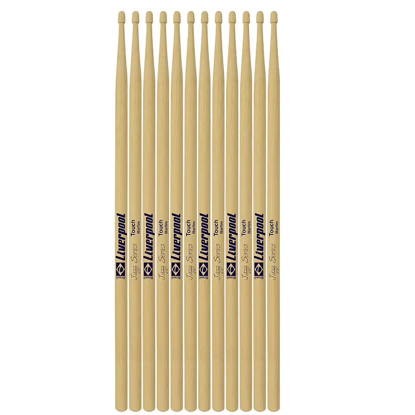 Baquetas Jazz Touch P. Madeira 6 Pares JZ TOU Liverpool