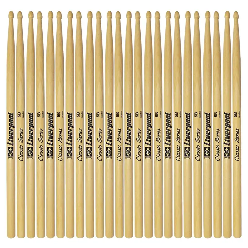 Baquetas Profissional 5B Marfim 12 Pares LL 5BM Liverpool