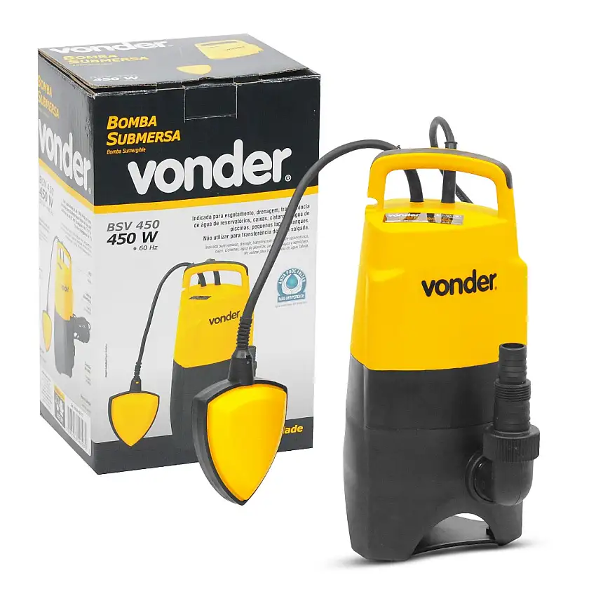 Bomba Submersa 7.000 litros/hora 450W BSV 450 Vonder