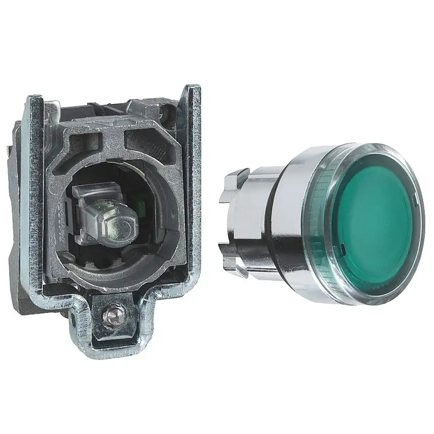 Botão Luminoso 22Mm Met 24Vac/Dc Led Verde - Schneider