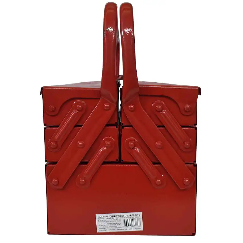 Caixa para Ferramentas 5 Gavetas Nº7 Vermelha Fercar