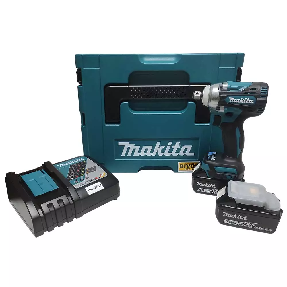 Chave Imp. C/2 Bateria e Maleta DTW300RTJ 18V 330NM Makita