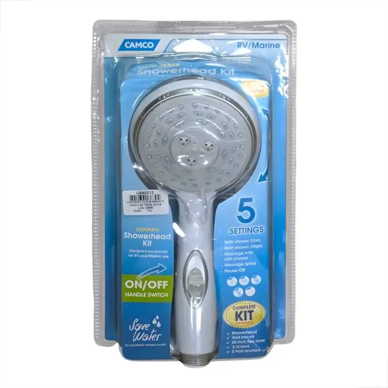 CHUVEIRO DUCHA BRANCA CANCO 05 TIPOS JATOS USA - USAG012