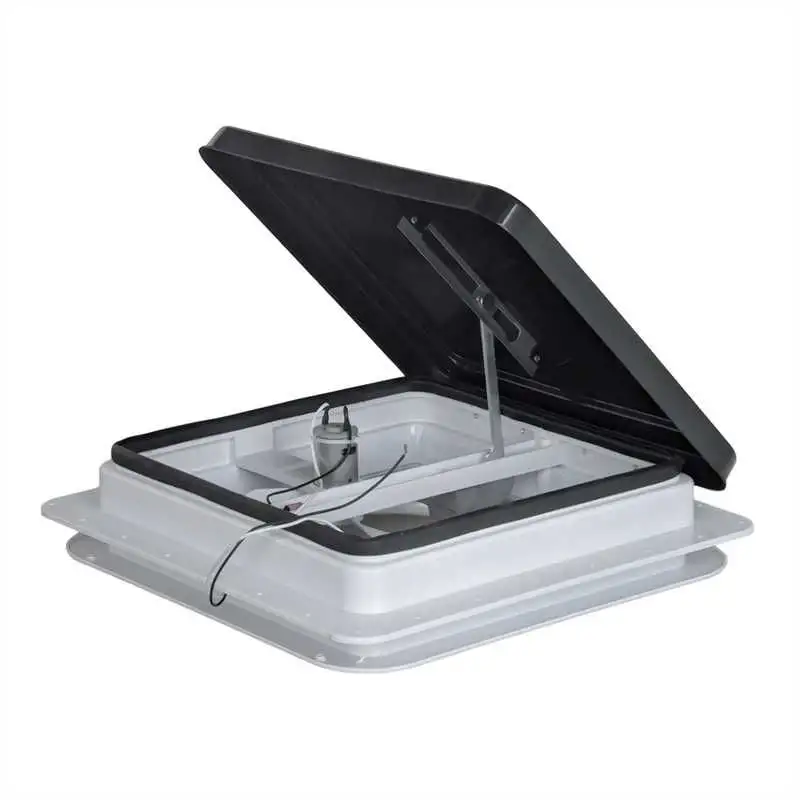 CLARABOIA MOTORHOME TRAILER COM VENTILADOR 340X340 PRETA - AGRV009