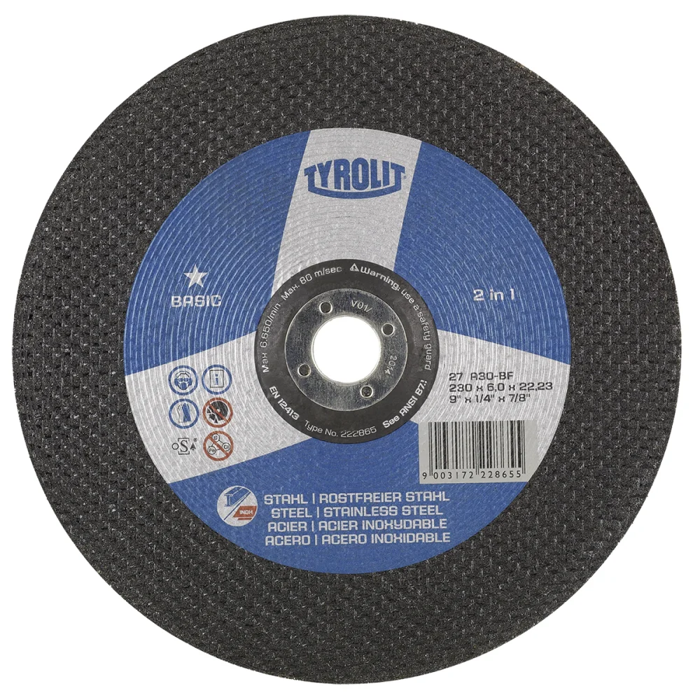 Disco Desbaste 7 Pol. X 6,0MM A30Q-BF Standard/BASIC Tyrolit