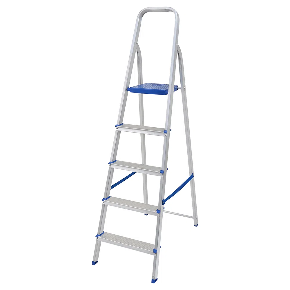 Escada Doméstica Alumínio 5 Degraus Mor