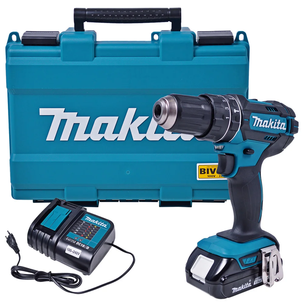 Furadeira/Paraf. a Bateria 18V DHP482Y002 Biv. Makita