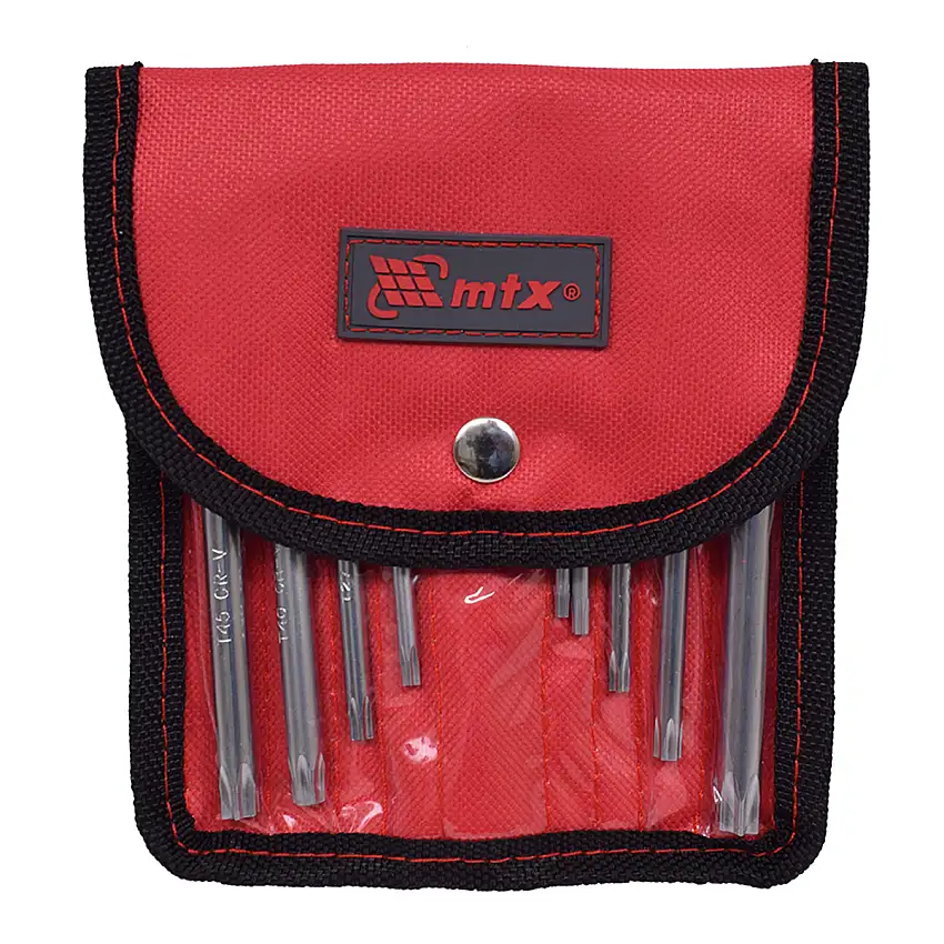 Jogo de Chaves Torx T-10 A T50 Crv 9 Peças 123129 Mtx