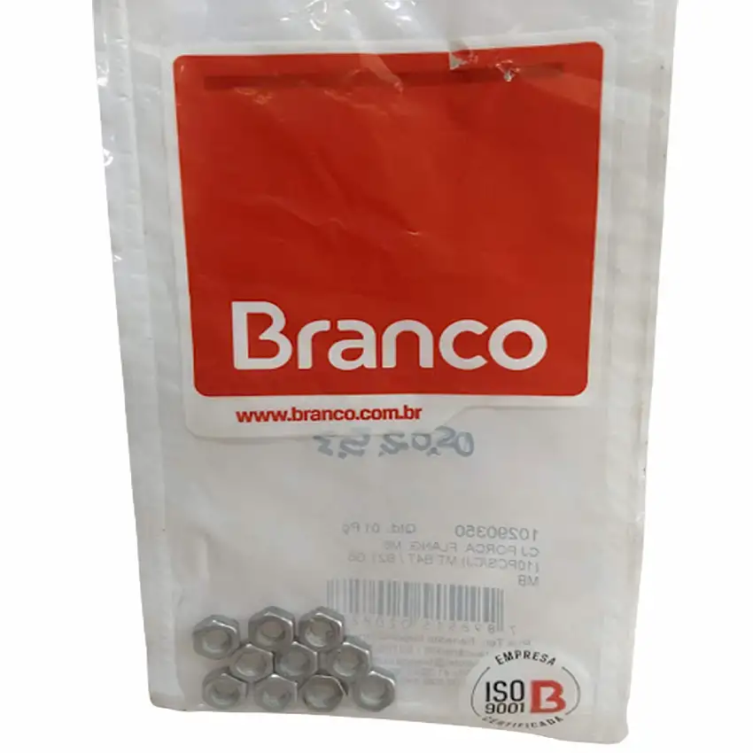Jogo Porcas SX FL M6X1MM (10 Peças ) Branco 10290350