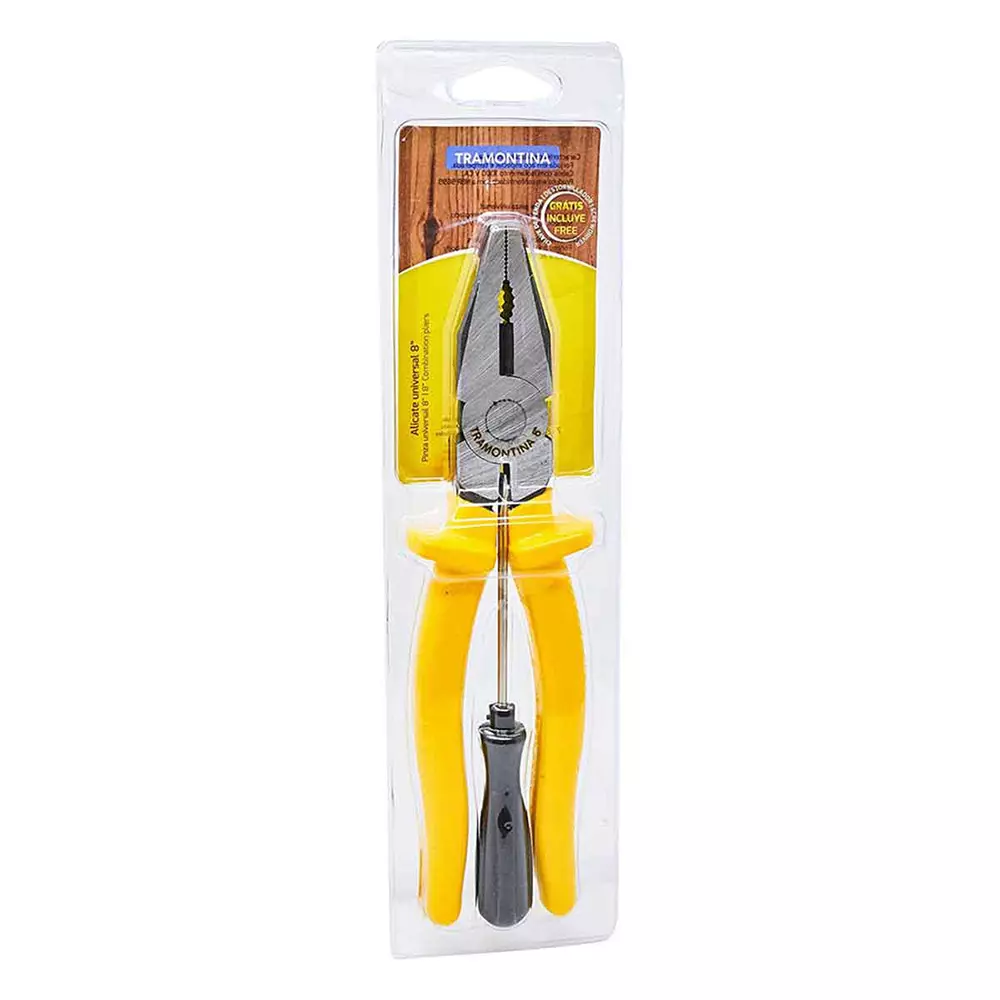 Kit Alicate Universal 08 Pol. + Fenda 1/8 Pol. X 3 Tramontina