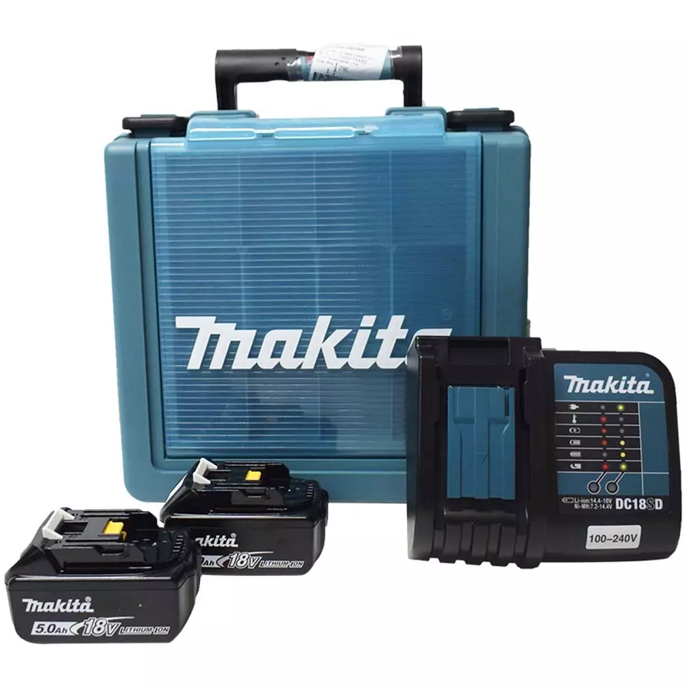 Kit Carregador DC18SD + 2 Bat 5Ah 18V Makita