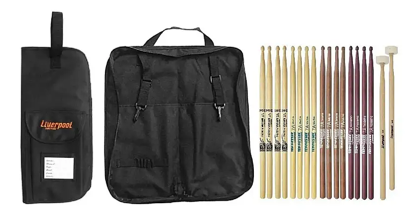 Kit Baquetas 7A, Mallet Feltro e Bag 01P Liverpool