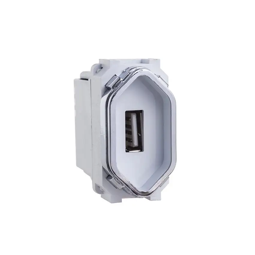 Módulo 1 Tomada Carregador Usb 2A Cromado Novara
