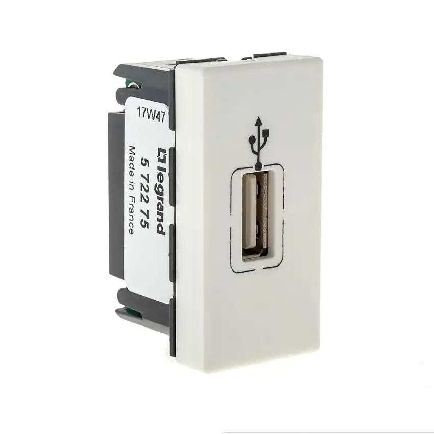 Modulo Tomada Carregador USB Embutir Branca Pial Plus+