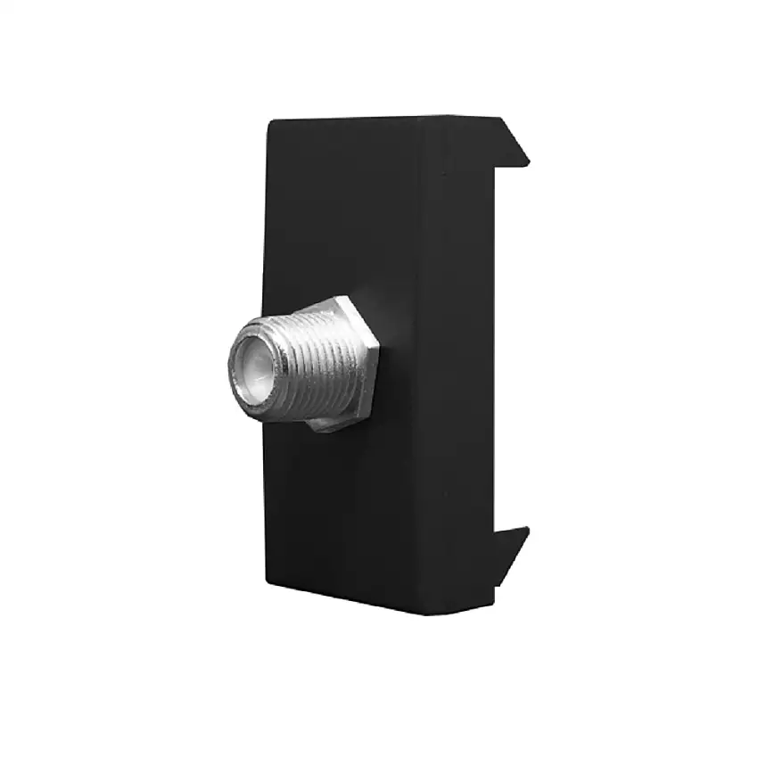 Módulo Tomada Coaxial TV Preto Fosco Inova Pro Class