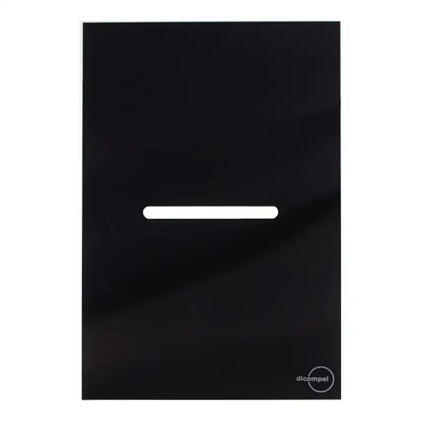 Placa 4X2 1 Interruptor Horizontal + Suporte Pt Grafi Novara