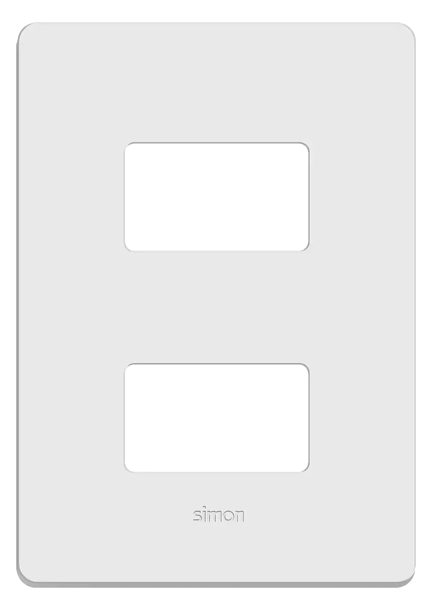 Placa 4X2 2P Separados Branco Simon 20 - Simon