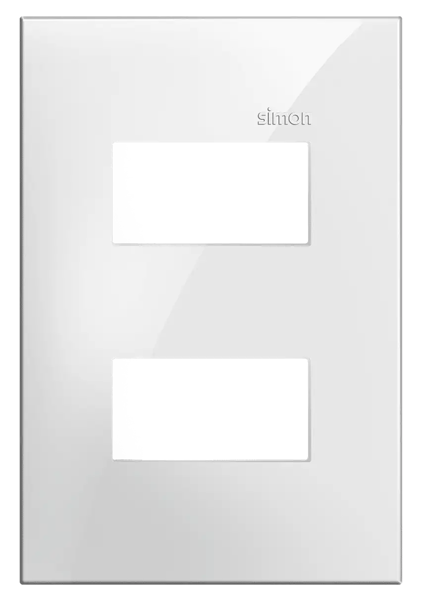 Placa 4X2 2P Separados Branco Simon 35 - Simon