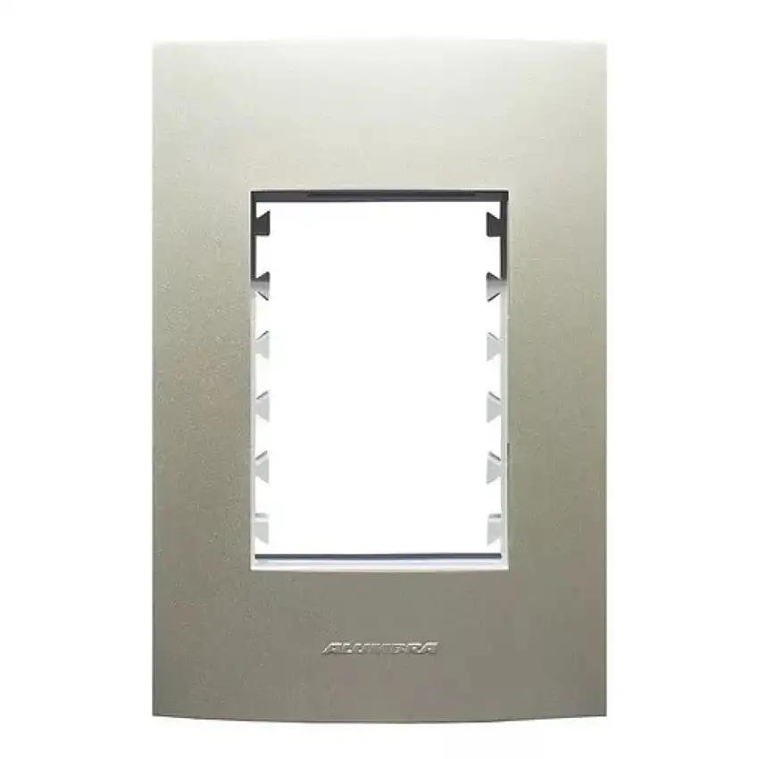 Placa 4X2 Para 3 Módulos Champagne Linha Inova Class