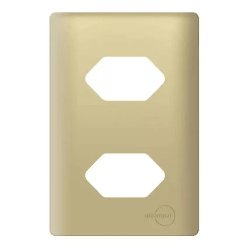 Placa 4X2 Tomada Dupla Universal 2P+T Novara