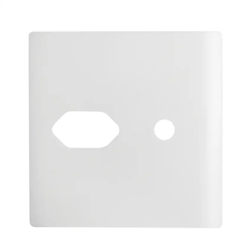 Placa 4X4 1 Tomada Universal 2P+T Branco Suporte Novara