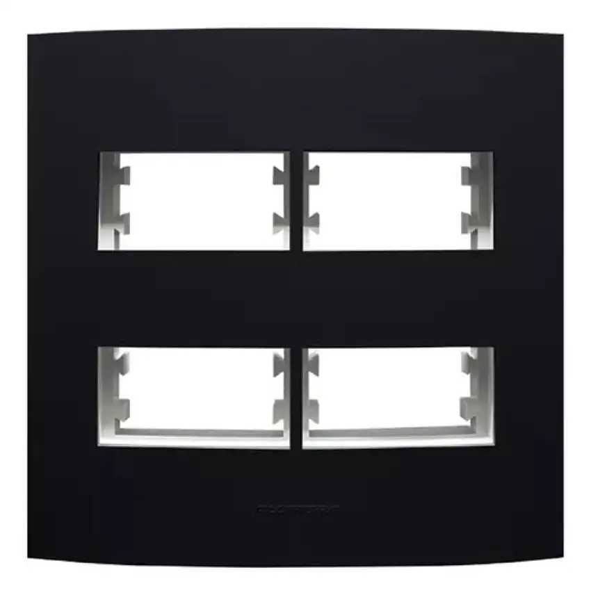 Placa 4X4 2 + 2 Postos Preto Fosco Inova Pro Class
