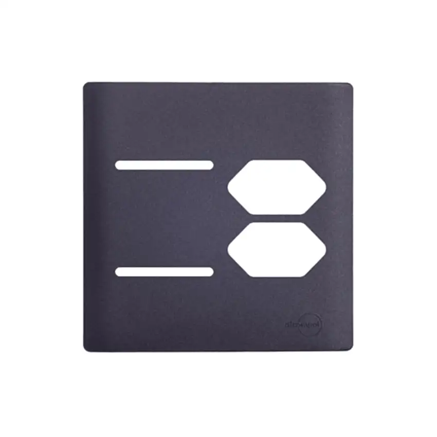 Placa 4X4 2 Interruptores + 2 Tomadas 2P+T Preta Novara