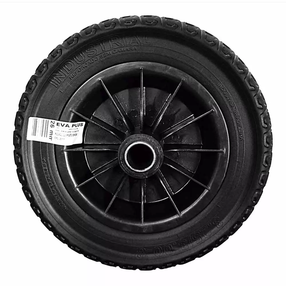 Pneu 3,25 X 8 Pol. Maciço Completo Furo 26mm Eva Plus
