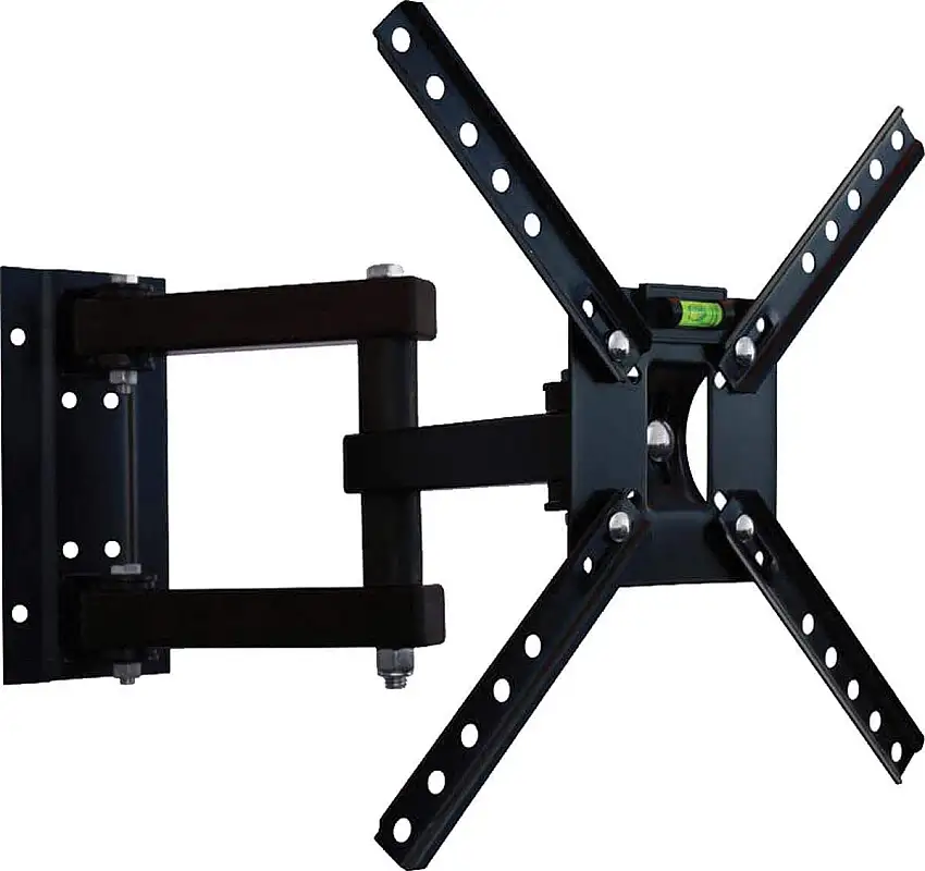 Suporte Para Tv Lcd De 10" A 55" Preto Articulado 4 Movimentos Inclinação Até 15° - Brasforma