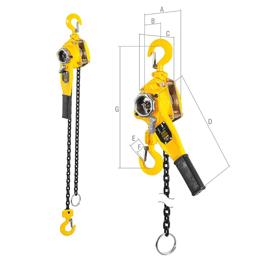 Talha com Alavanca 1,5 Toneladas Elevação 3,0m TA 315 Vonder