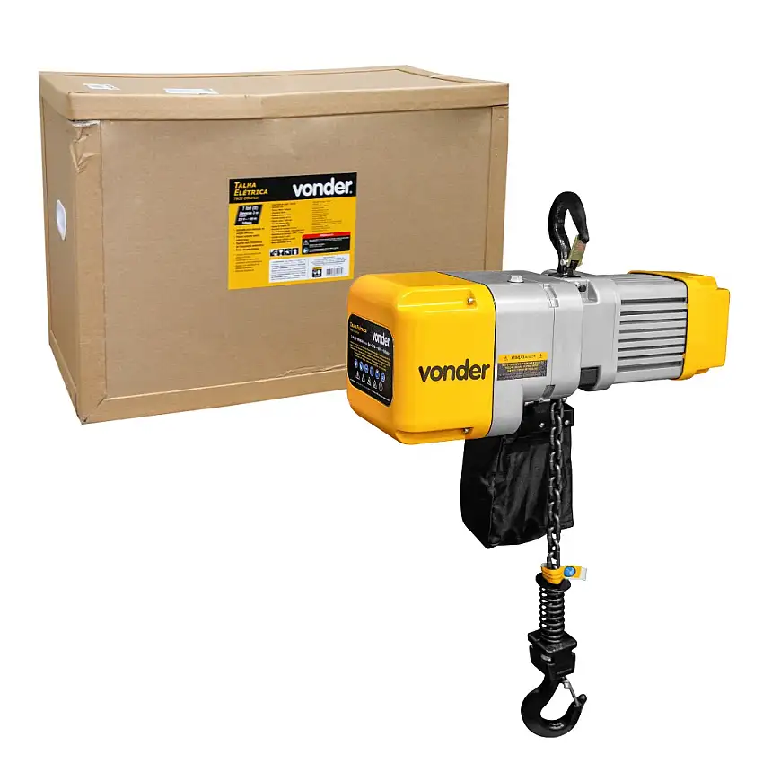 Talha Elétrica 1,0 Toneladas Elevação 3m Trif 220 Vonder