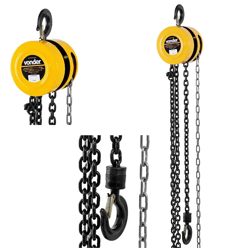 Talha Manual 5,0 Toneladas Elevação 5,0m 220 N Vonder