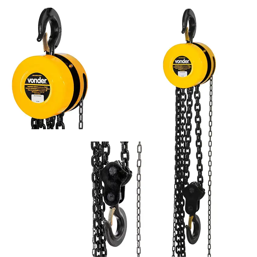 Talha Manual 5,0 Toneladas Elevação 5,0m 381 N Vonder